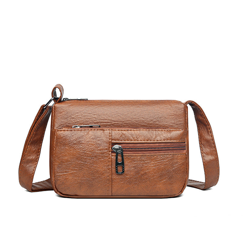 Simple And Lightweight Shoulder Large Capacity PU Crossbody Bag
