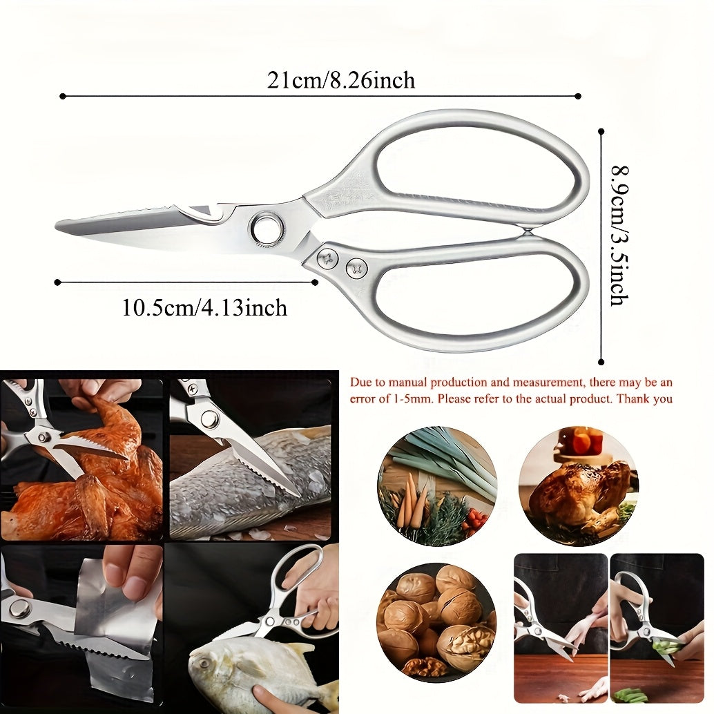 Professional Kitchen Shears - Premium Stainless Steel Multi-Purpose Scissors for Poultry, Meat & Vegetables