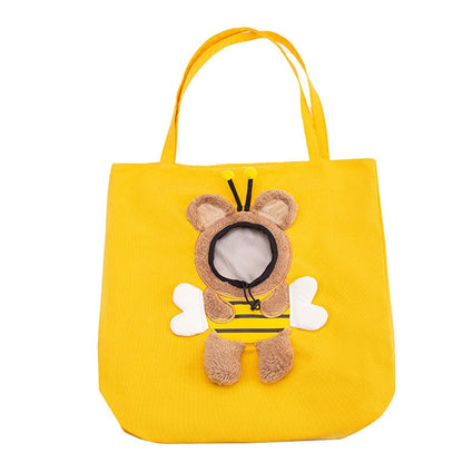 Cute Canvas Diaper Open Head Cat Bag Shoulder Bag
