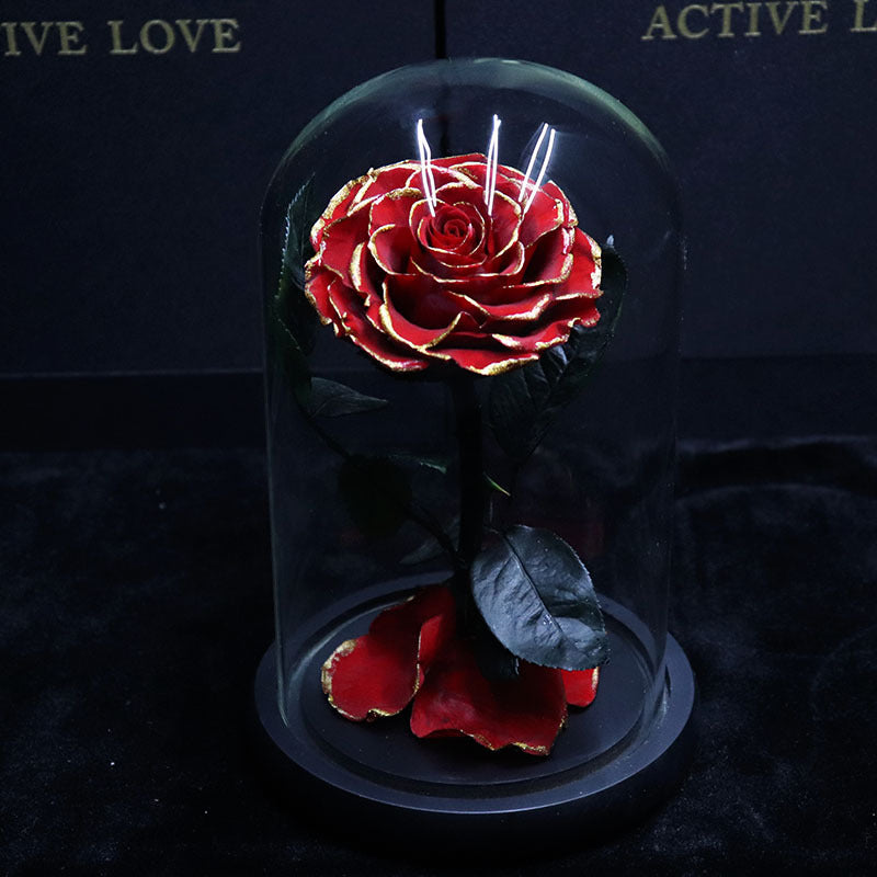 Glass Cover Tanabata Valentine's Day Immortal Rose Gift