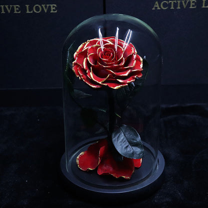 Glass Cover Tanabata Valentine's Day Immortal Rose Gift