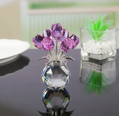 Cross-border Crystal Rose Valentine's Day Gift Living Room Home Decoration Crafts