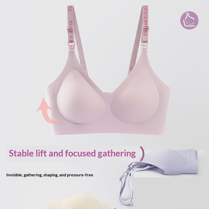 Maternity Fixed-Cup Padded Bra With Soft Support