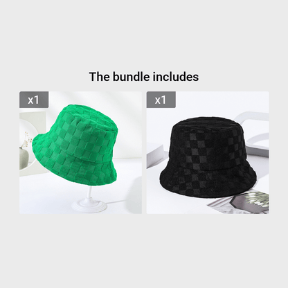 Premium Plaid Bucket Hat - Unisex Trendy Fisherman Cap | Breathable Cotton Casual Hat for Men & Women