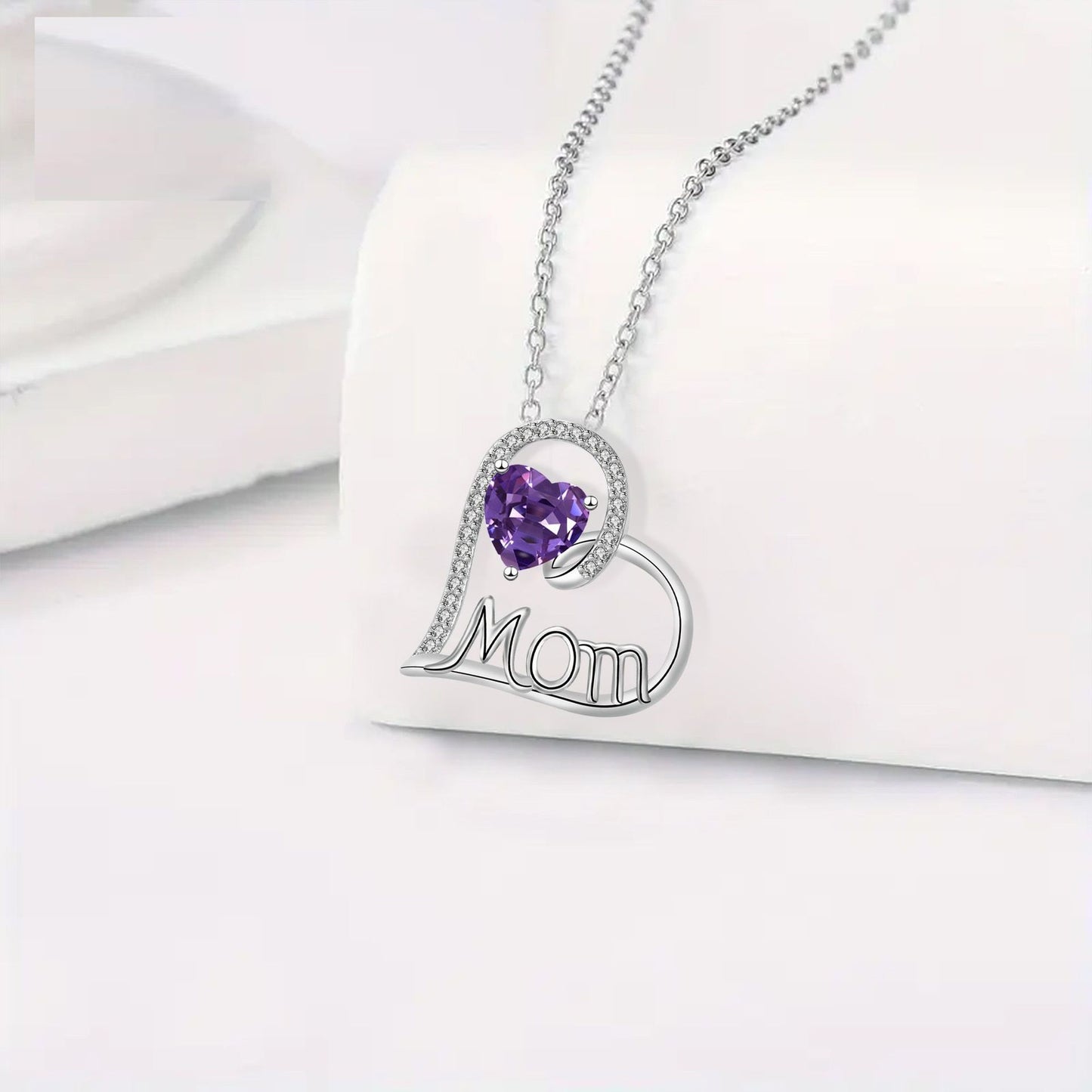 Mother's Day Gift Necklace Mother Heart-shaped Birthday Gift Jewelry Cross Chain