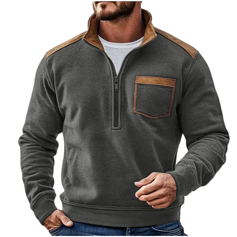 Premium Men's Fleece Zipper Sweater - Casual Pullover Jacket