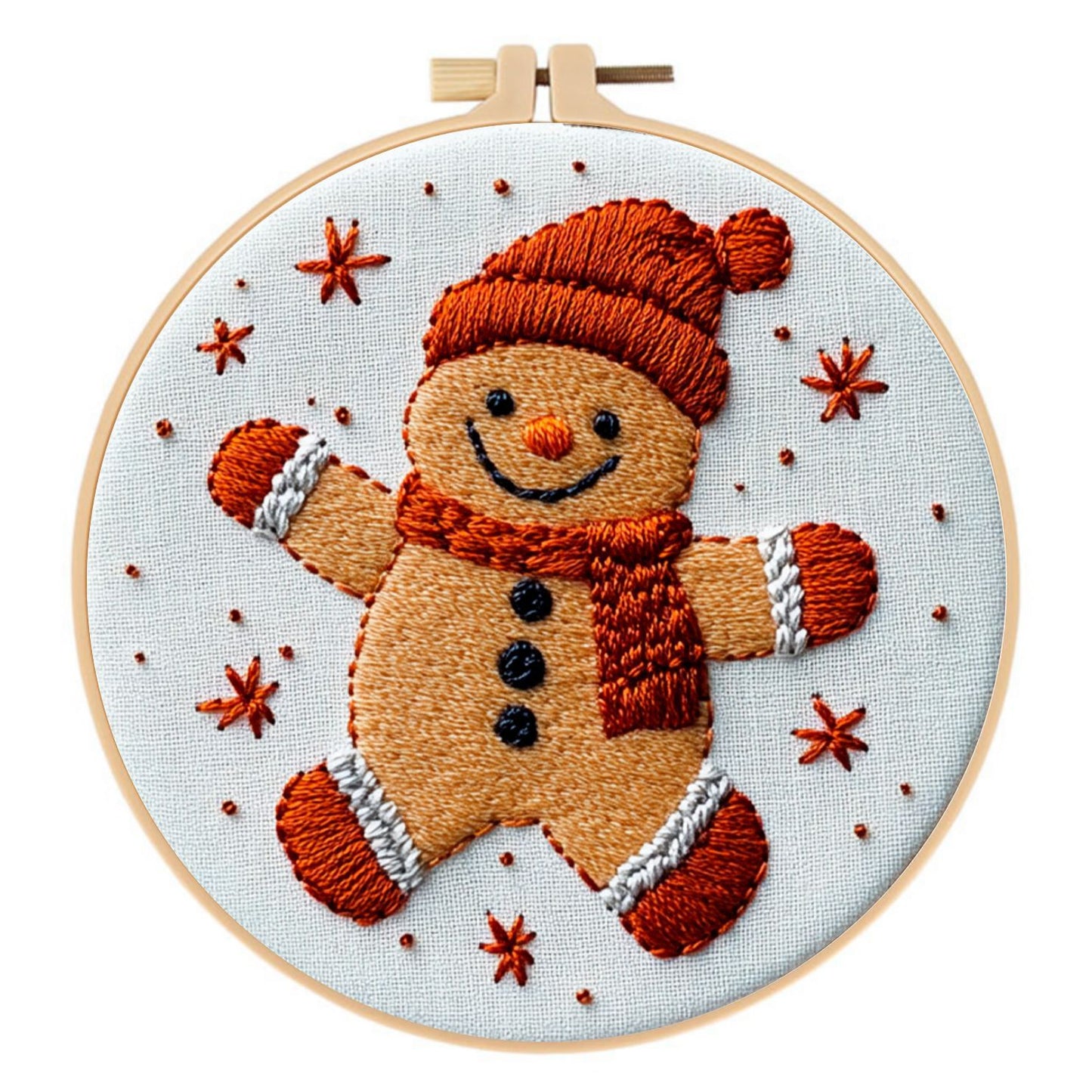 Christmas Gingerbread Man Embroidery Kit English