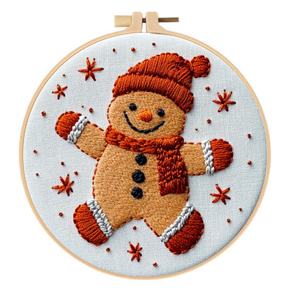 Christmas Gingerbread Man Embroidery Kit English