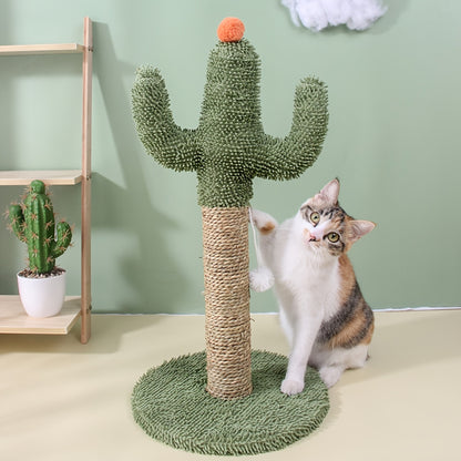 Interactive Cactus Cat Scratcher Toy - Durable Scratching Surface for Indoor Cats - Fun Pet Supplies for Play and Exercise