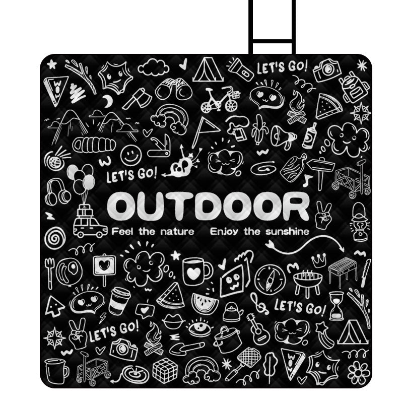 Black And White Style Series Ultrasonic Picnic Mat