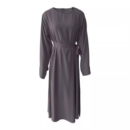 Plus Size Lace Up Muslim Women's Dress