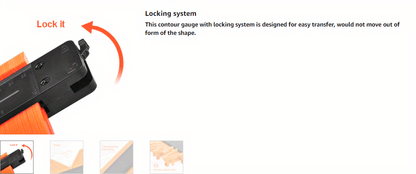 GOXAWEE Contour Gauge Profile Tool, 5Inch/10Inch Adjustable Lock, Precisely Copy Irregular Shape Duplicator For Flooring, Construction, Carpenter, DIY Handyman