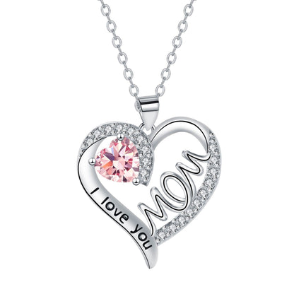 Heart-shaped MOM Necklace Mother's Day Gift