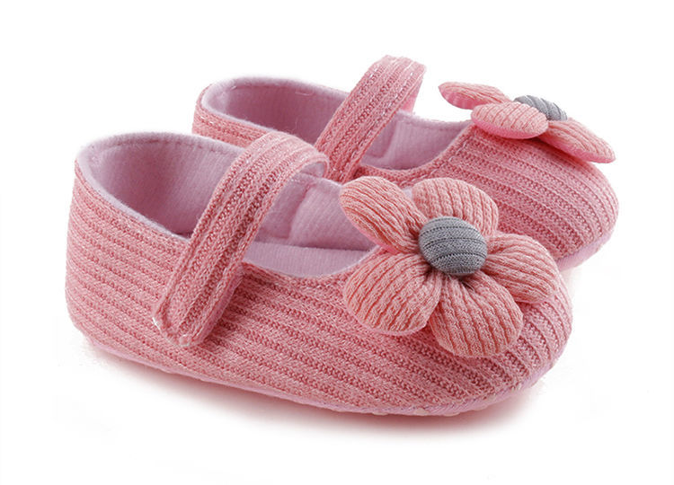 Baby Girls Flower Princess Shoes - Soft Sole Lightweight Breathable Flats for Toddlers & Infants