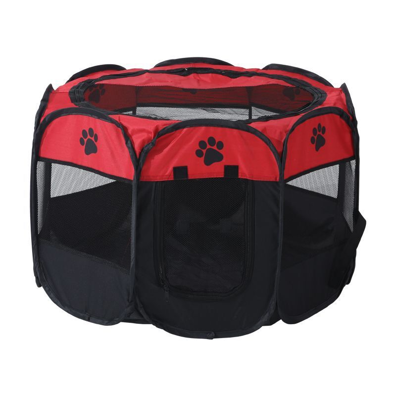Octagonal Pet Fence Tent Oxford Cloth Scratch-Resistant Foldable Dog Cage for Dogs and Cats, Kennel Nest