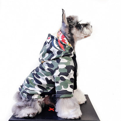 Double Hat Stitching Camouflage Pet Sweater