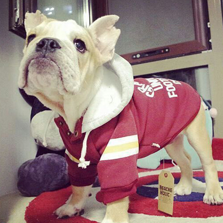 Pullover Letter Hooded Jacket Dog Clothes