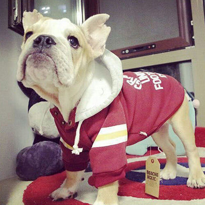 Pullover Letter Hooded Jacket Dog Clothes