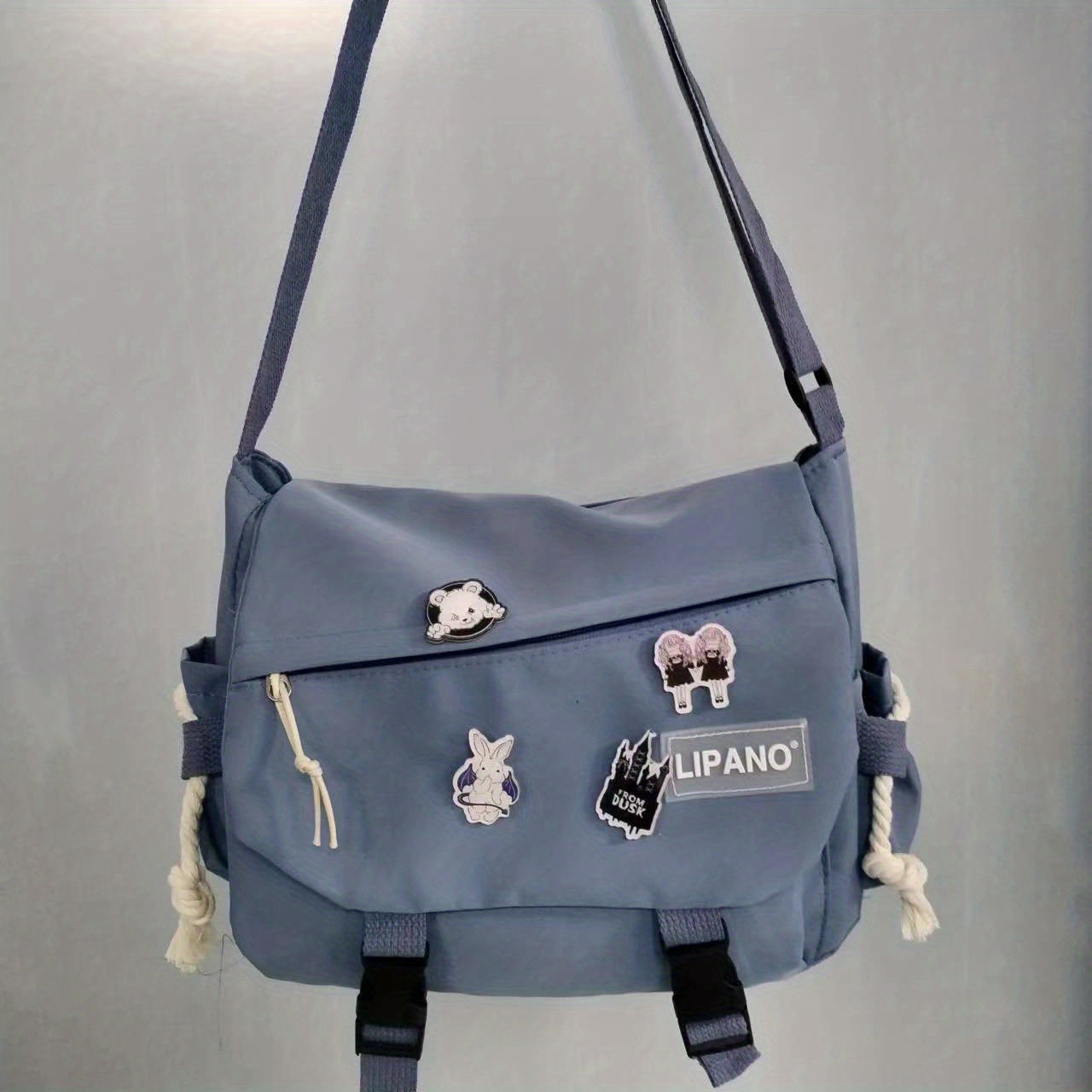 1pc Large Capacity Mens Nylon Messenger Bag - Durable & Spacious Shoulder Bag for Students & Professionals - Comfortable Strap, Ideal School or Work Bag