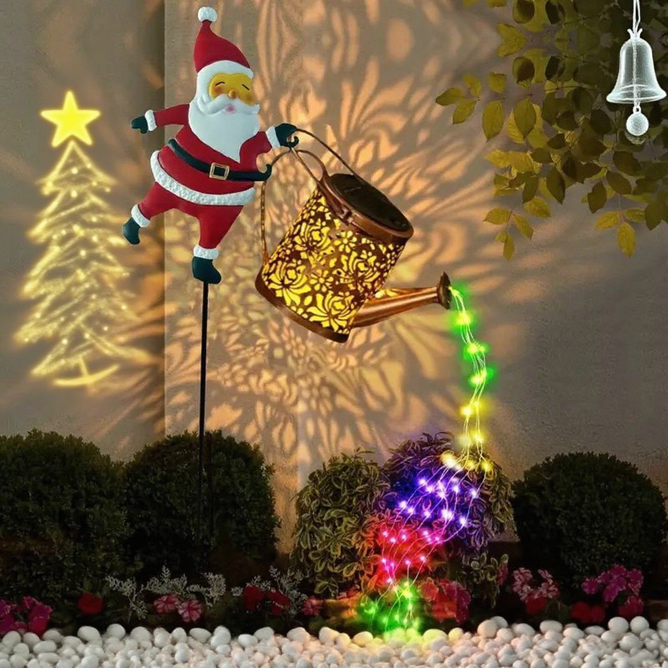 Creative Solar-Powered Santa Yard Decoration Light