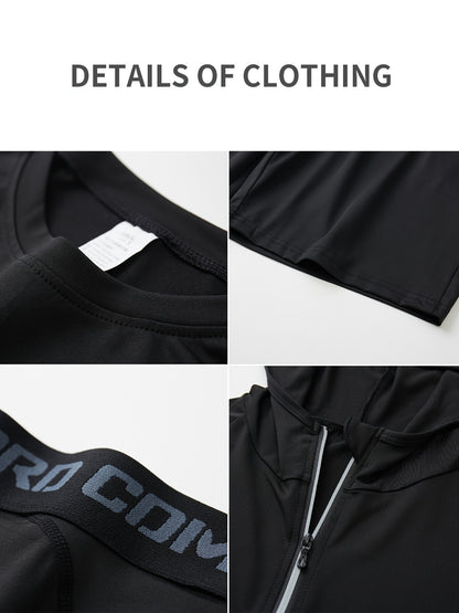 Men's 5-Piece Athletic Compression Gear Set – Quick-Dry, High-Stretch, & Durable for All-Season Training