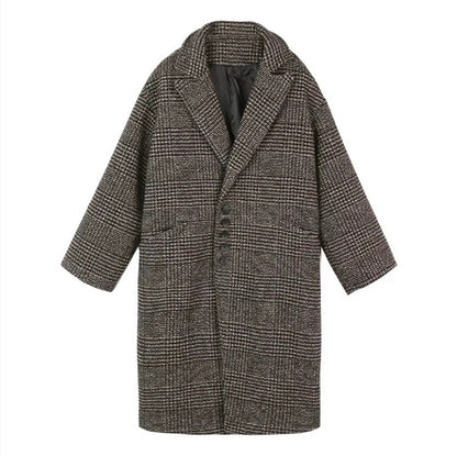 Medium Length Serrated Twill Overcoat Women's Clothes