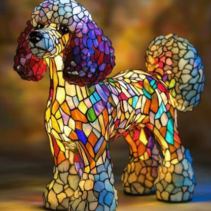 Illuminated Dog Lamp - Decorative Resin Animal Night Light | 26 Breed Designs