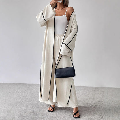 Fashionable Elegant Simple Women's Long-sleeve Cardigan Long Suit