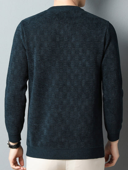 Winter New Men's Casual Sweater Round Neck Plus Thick Base Warm Sweater Best Sellers