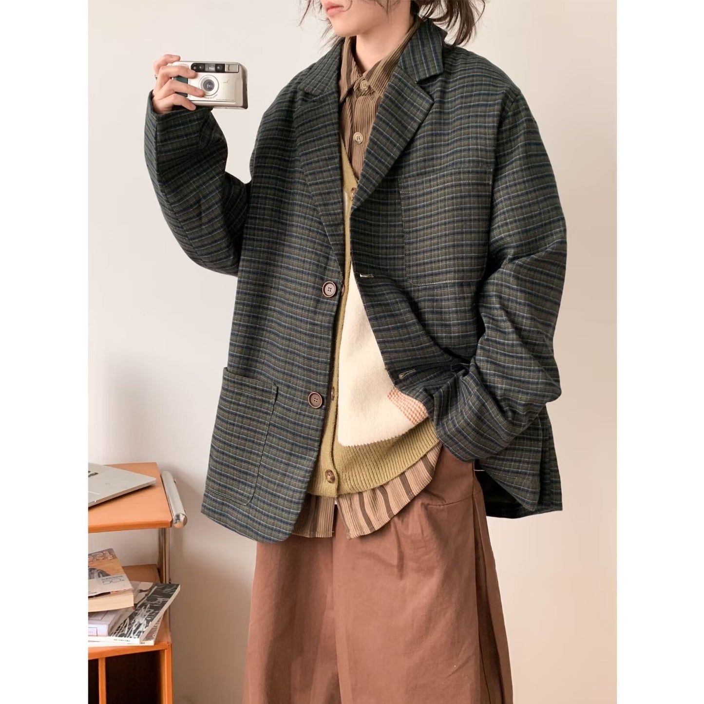 Women's Hong Kong-style Loose-fitting Casual Blazer Jacket