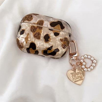 [Perfect Leopard Print Earphone Sleeve] Stylish Leopard Print Earphone Sleeve with Hanging Chain - Perfect for Airpod1/2!