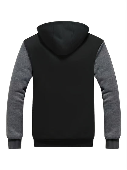 Mens Winter Insulated Zip Up Hooded Jacket - Thick & Padded for Ultimate Warmth, Stylish & Comfortable, High-Performance Best Seller - Ideal for Cold Weather