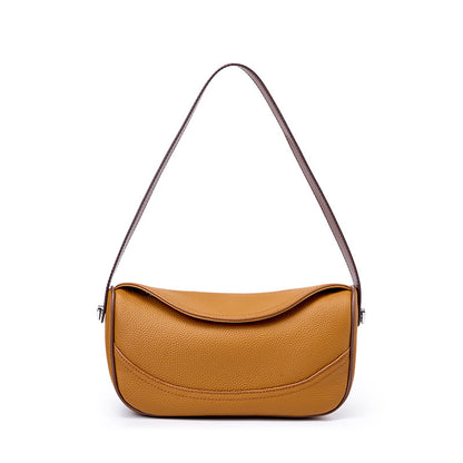 Women's First Layer Cow Leather Wide Shoulder Strap Shoulder Messenger Bag
