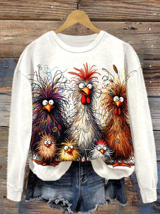 Women's Long-sleeve T-shirt With 3D Print