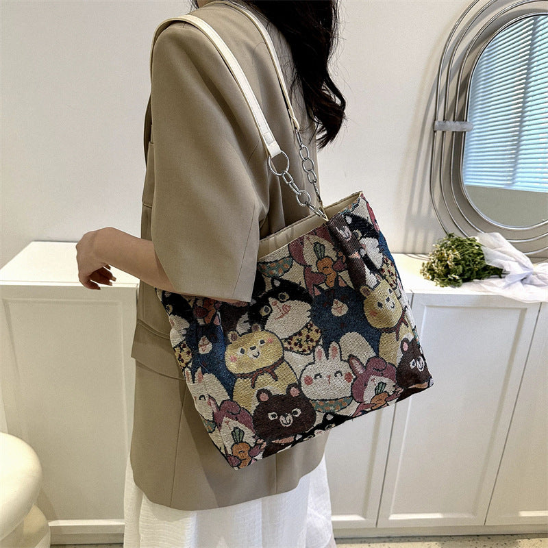 Casual Large Capacity Women's Bag Spring New Fashion Canvas Bag