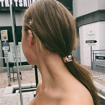 S925 Sterling Silver Geometric Cross Ear Clip - Korean Style Unisex Earring