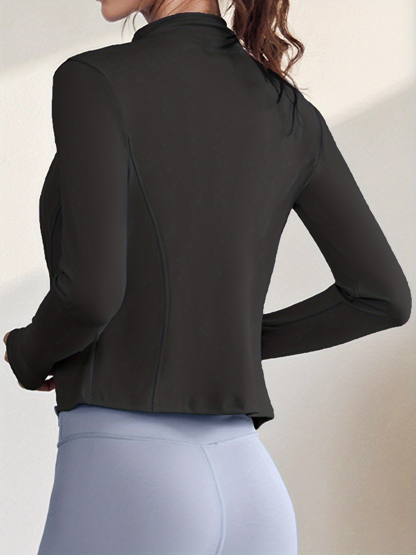 Premium Women's Athletic Jacket - Full Zip Turtleneck with Thumb Holes | Fitness & Yoga Wear