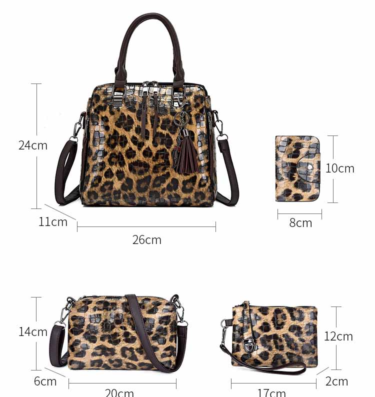 Tassel Portable Snakeskin Pattern Picture Mother Bag