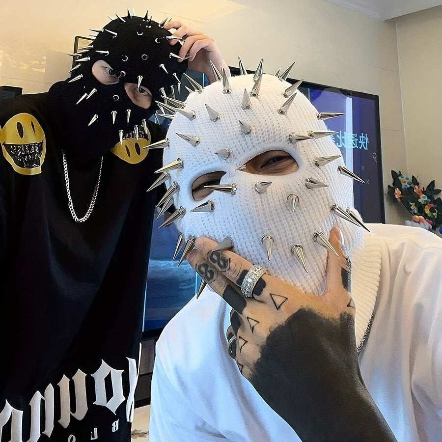 Premium Punk Balaclava Ski Mask - 3-Hole Knitted Face Cover for Winter Street Style