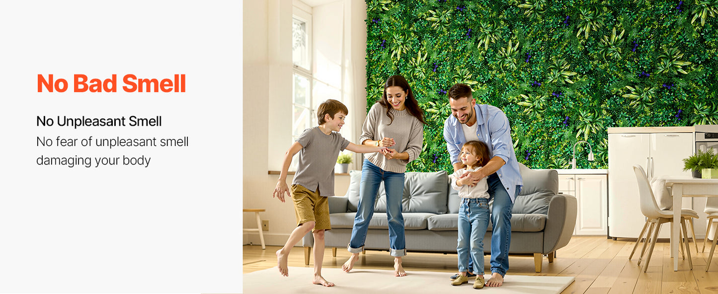 VEVOR Artificial Grass Wall Panels 3D Combination Greenery Boxwood  Panel for Privacy Backdrop Wall Hedge Screen for Garden