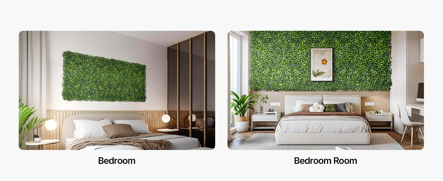 VEVOR Artificial Grass Wall Panels 40/60 x 120in Milan Grass Greenery Boxwood Panel for Outdoor Decor Hedge Screen for Garden