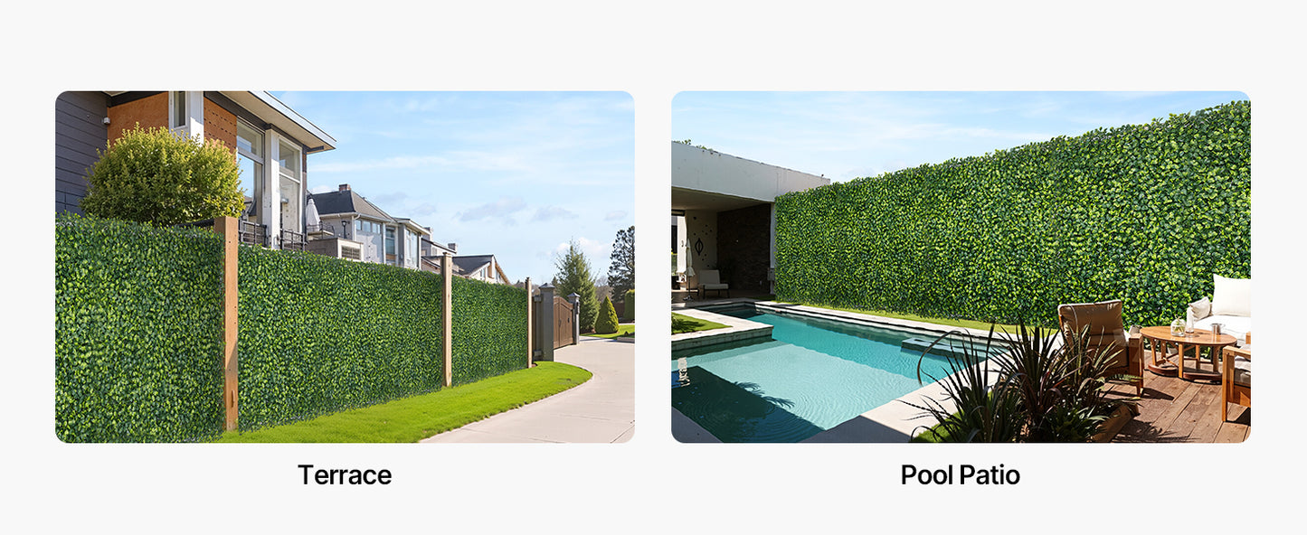 VEVOR Artificial Grass Wall Panels 40/60 x 120in Milan Grass Greenery Boxwood Panel for Outdoor Decor Hedge Screen for Garden