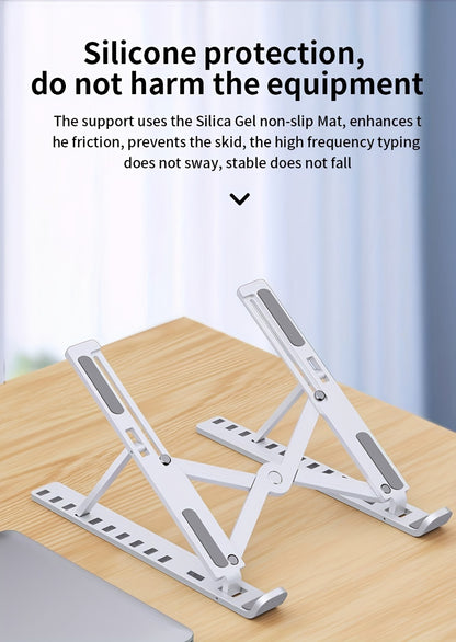 Ergonomic Laptop Stand - Foldable Adjustable Desk Riser for MacBook & PC