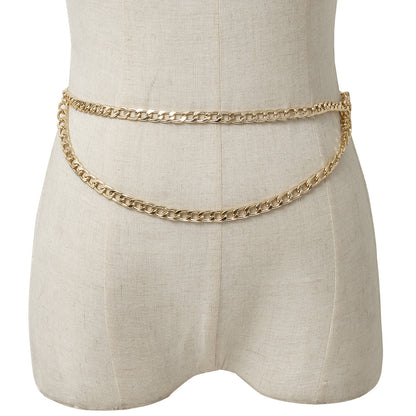 Cold Wind Geometric Chain U-shaped Body Chain