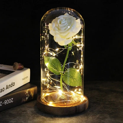 Valentine's Day Gift Simulation Gold Foil Rose Lamp Glass Cover Ornaments Color Box Packaging