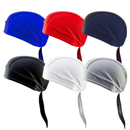 Premium Breathable Mesh Cycling Cap - Long Tail Head Wrap Beanie for Men | Sports Skull Cap