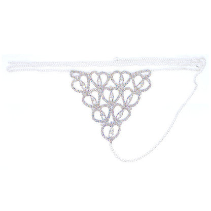 Accessories Rhinestone Claw Chain Body Chain Heart Shaped Sexy Bikini Panties