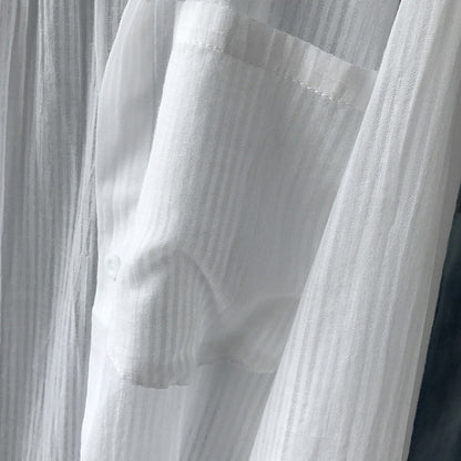 Cardigan Long Sleeve Sunscreen Coat Mid-length Shirt For Women