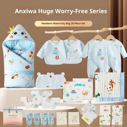 Maternity Bag Newborn Swaddle Bath Towel Clothing Set