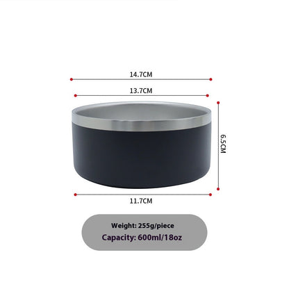 304 Stainless Steel Bowl For Pet Double-layer Thickening